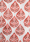 PILLOWCASE FEATHER BLOCK TERRACOTTA