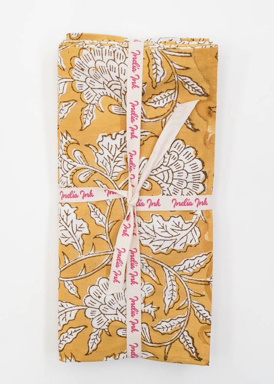PILLOWCASE CLIMBING VINE MUSTARD