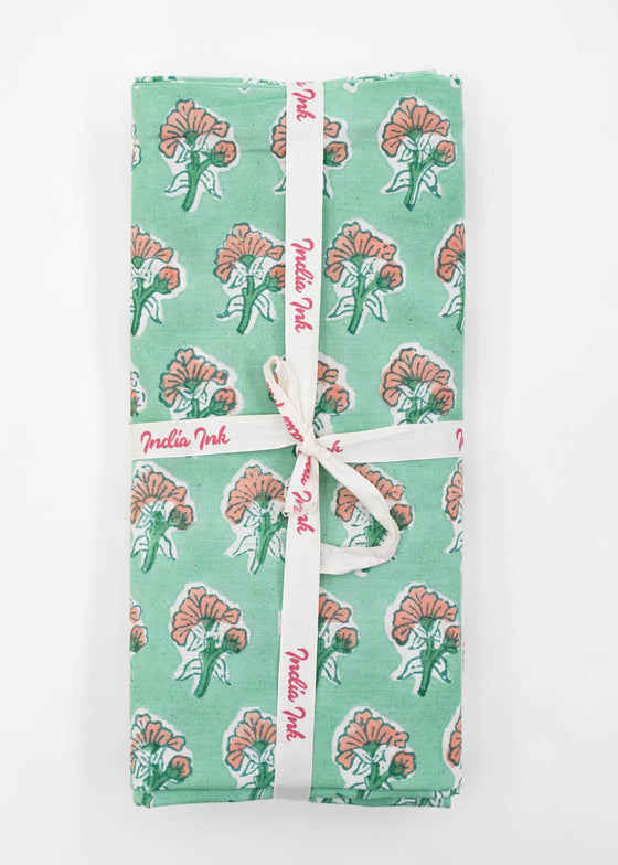 PILLOWCASE PETAL AQUA