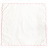 SCALLOPED NAPKIN WHITE/PINK