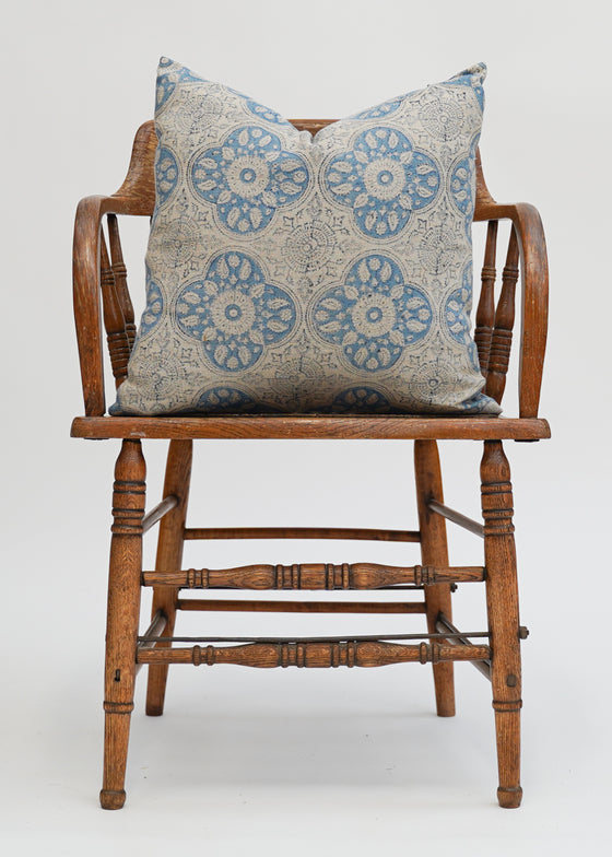 PRINTED LINEN BLUE
