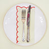 NAPKINS SET SCALLOP CONTRAST PISTACHIO - India Ink Home Decor
