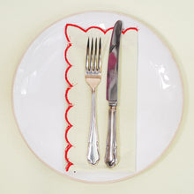  NAPKINS SET SCALLOP CONTRAST PISTACHIO - India Ink Home Decor