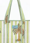 TOTE BAG PALM STRIPE