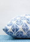 PILLOWCASE FEATHER BLOCK BLUE