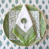 NAPKIN PALM PLAZA GREEN 50X50