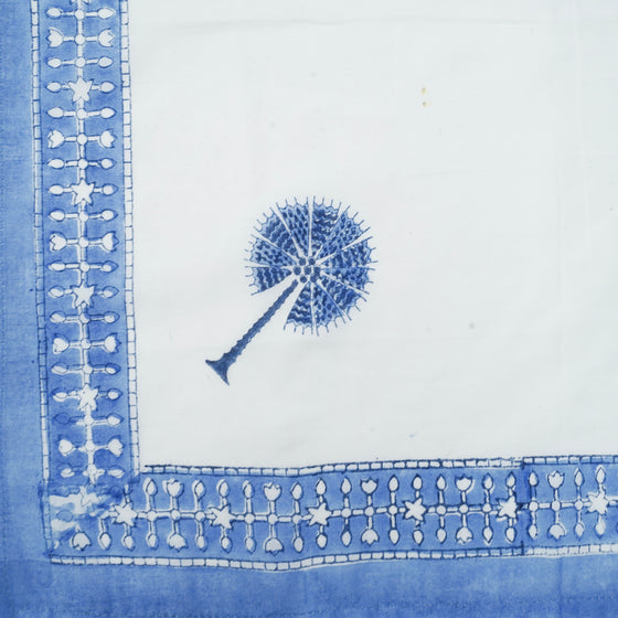 NAPKIN PALM PLAZA BLUE 50X50