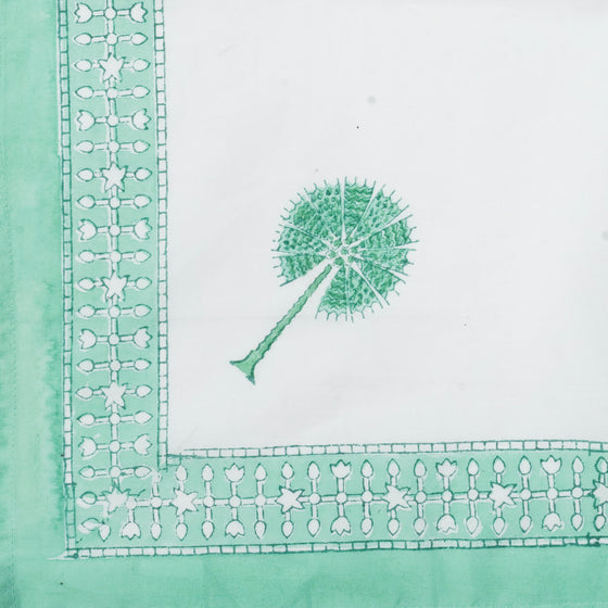 NAPKIN PALM PLAZA AQUA 50X50