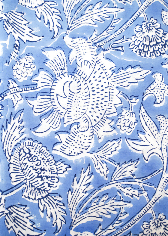 PILLOWCASE CONTRAST THISTLE BLUE