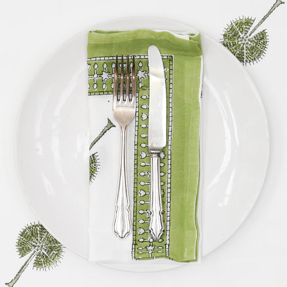 NAPKIN PALM PLAZA GREEN 50X50