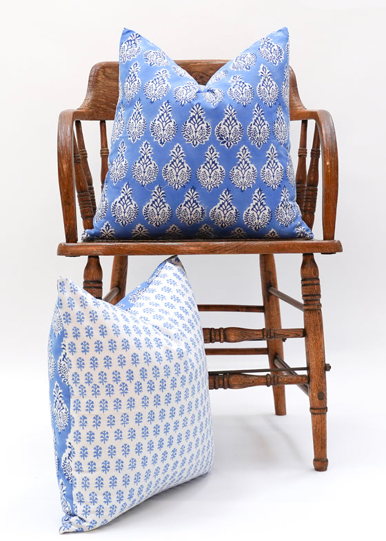 CUSHION EMPIRE BLOCK BLUE 45X45