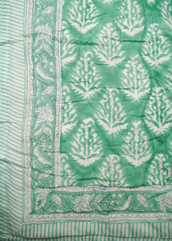 QUILT AQUA CANDELABRA