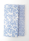 PILLOWCASE CONTRAST GEOMETRIC BLUE