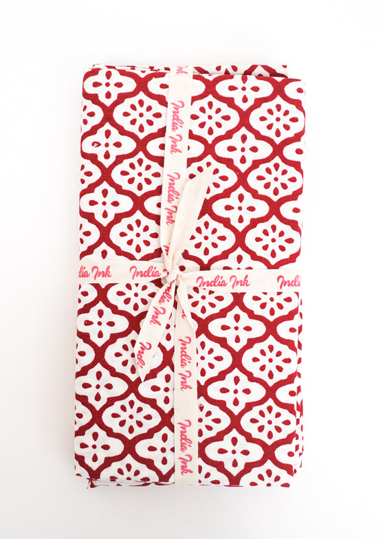 PILLOWCASE SET MARRAKESH DOT RED