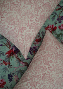  PILLOWCASE SET FINE PAISLEY RED