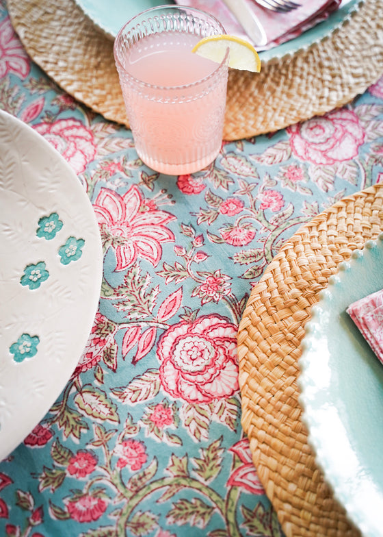 TABLECLOTH ROSY SLATE