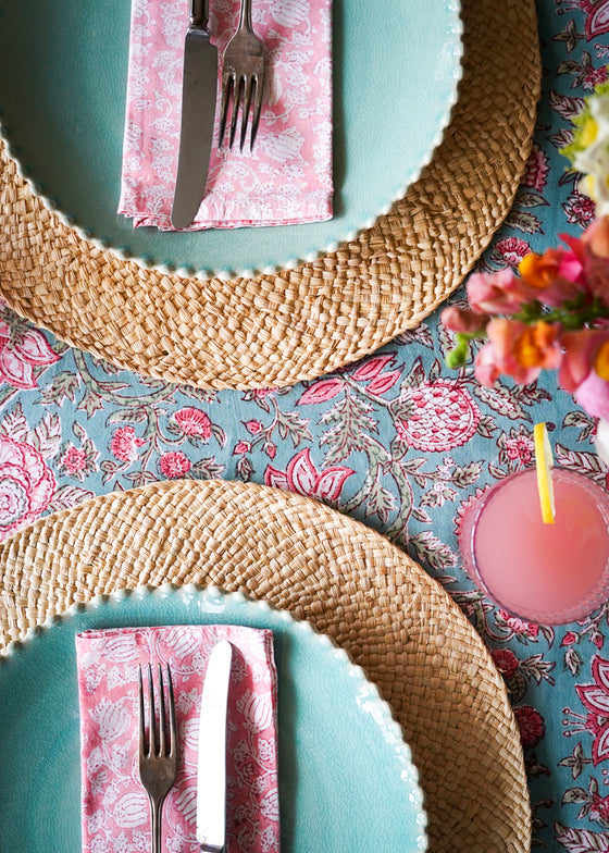 TABLECLOTH ROSY SLATE