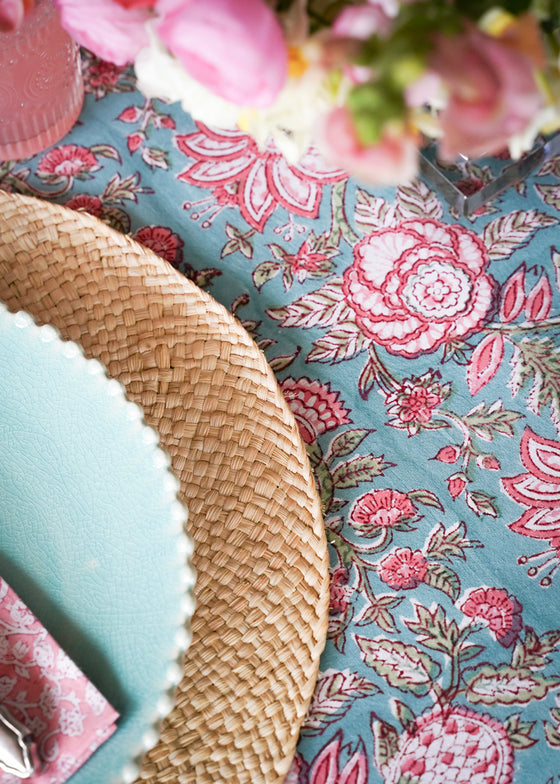 TABLECLOTH ROSY SLATE