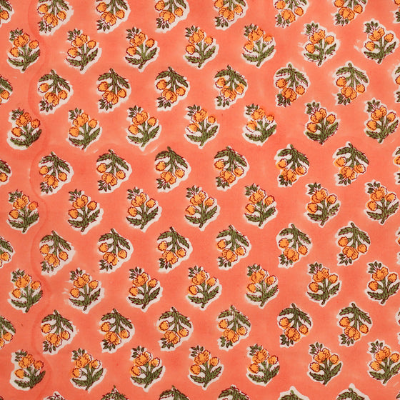 SCALLOPED NAPKIN LEMON FLOWER PEACH