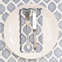  SCALLOPED NAPKIN EMPIRE BLUE
