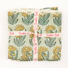 SCALLOPED NAPKIN YELLOW/GREEN FLOWER