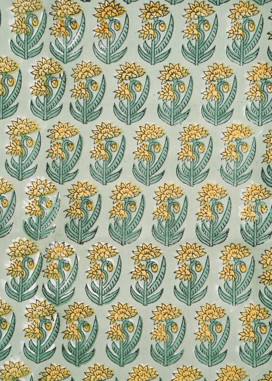 PILLOWCASE YELLOW/GREEN FLOWER