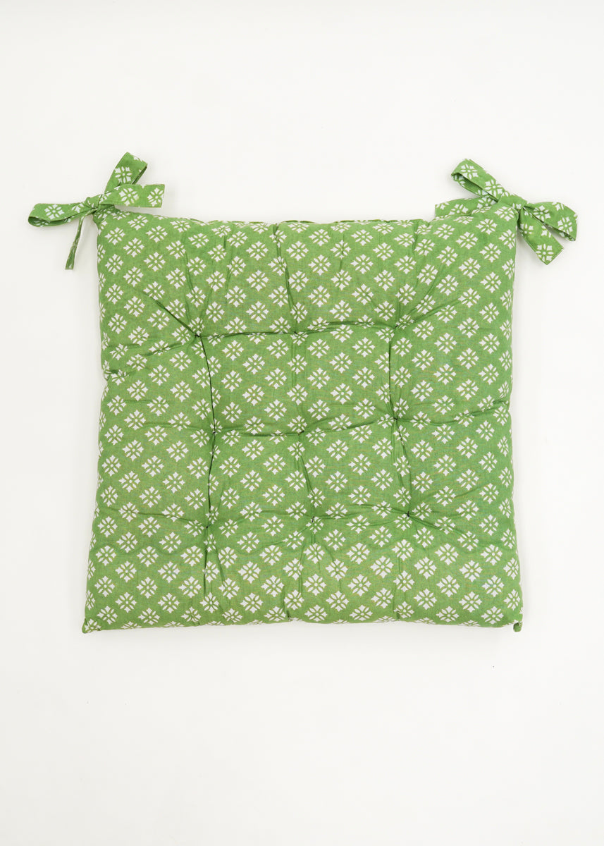 CHAIRPAD BUTI GREEN India Ink Home Decor