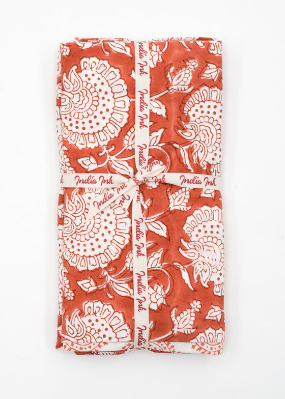 PILLOWCASE CONTRAST WALLFLOWER EMPIRE TERRACOTTA