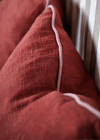 CUSHION CONTRAST SLUB BLUSH - India Ink Home Decor