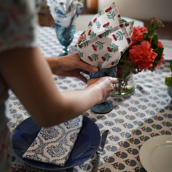 NAPKIN TEMPLE DOME BLUE