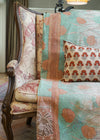 KANTHA VINTAGE TANGERINE FOREST - India Ink Home Decor