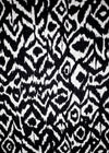 THROW WOOLLEN PATTERN ANIMAL BLACK