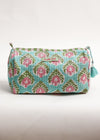 TOILETRY BAG PETAL POP AQUA - India Ink Home Decor