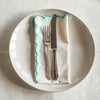 SCALLOPED NAPKIN AQUA