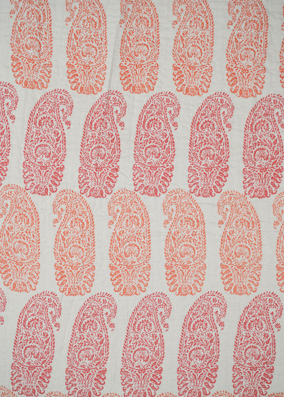 TONAL PAISLEY TERRACOTTA
