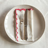 SCALLOPED NAPKIN CERISE