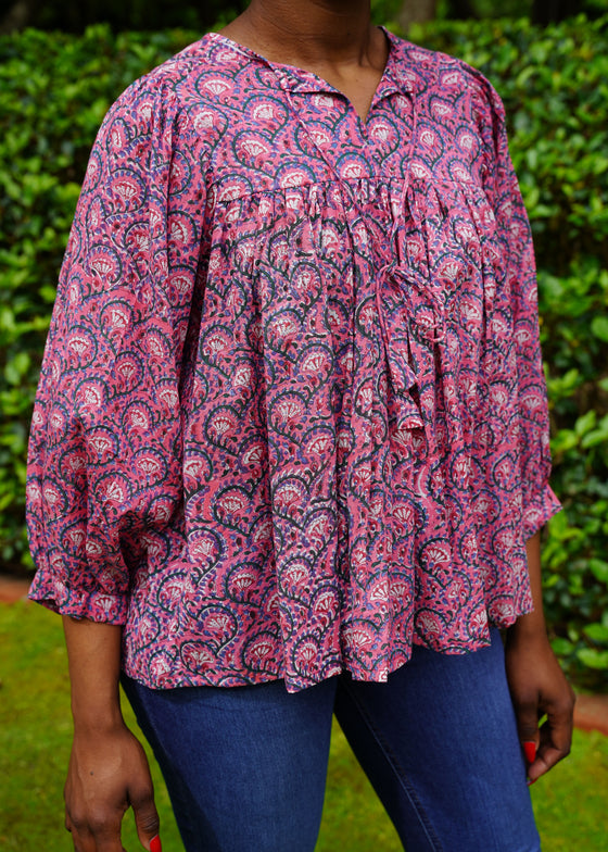 TOP PAISLEY PINK