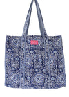 TOTE BAG BLUE PAISLEY - India Ink Home Decor