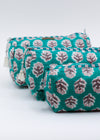 TOILETRY BAG TURQ TULIP