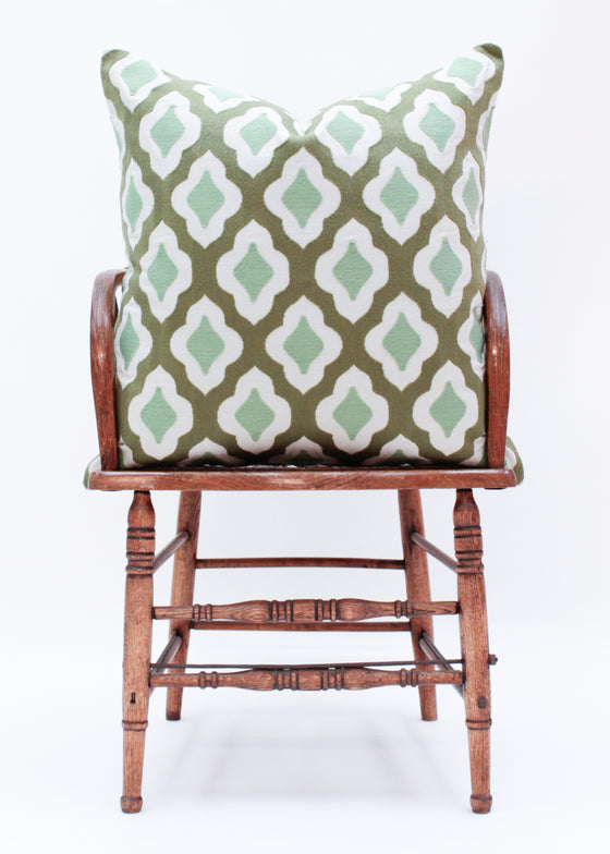 TWO TONE FULLARD MISTY GREEN 60X60