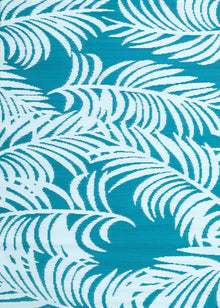  TEAL PALM LEAF 120 x 180