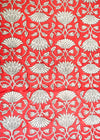 TABLECLOTH FLORAL LOTUS TOMATO