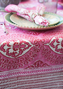  TABLECLOTH MEDALLION PINK