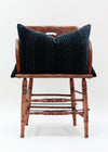 CUSHION VELVET STITCHED NAVY