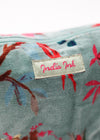 VELVET POUCH BIRD OF PARADISE AQUA