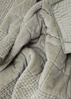 VELVET QUILT DUSTY AQUA - India Ink Home Decor
