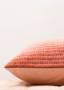  VELVET PILLOWCASE TERRACOTTA SET