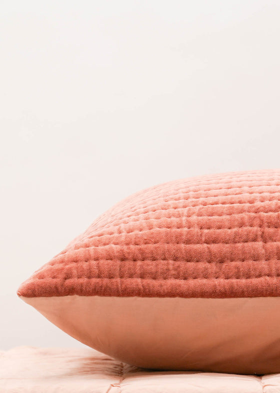 VELVET PILLOWCASE TERRACOTTA SET