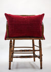 CUSHION VELVET STITCHED BERRY - India Ink Home Decor