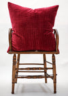 CUSHION VELVET STITCHED BERRY - India Ink Home Decor